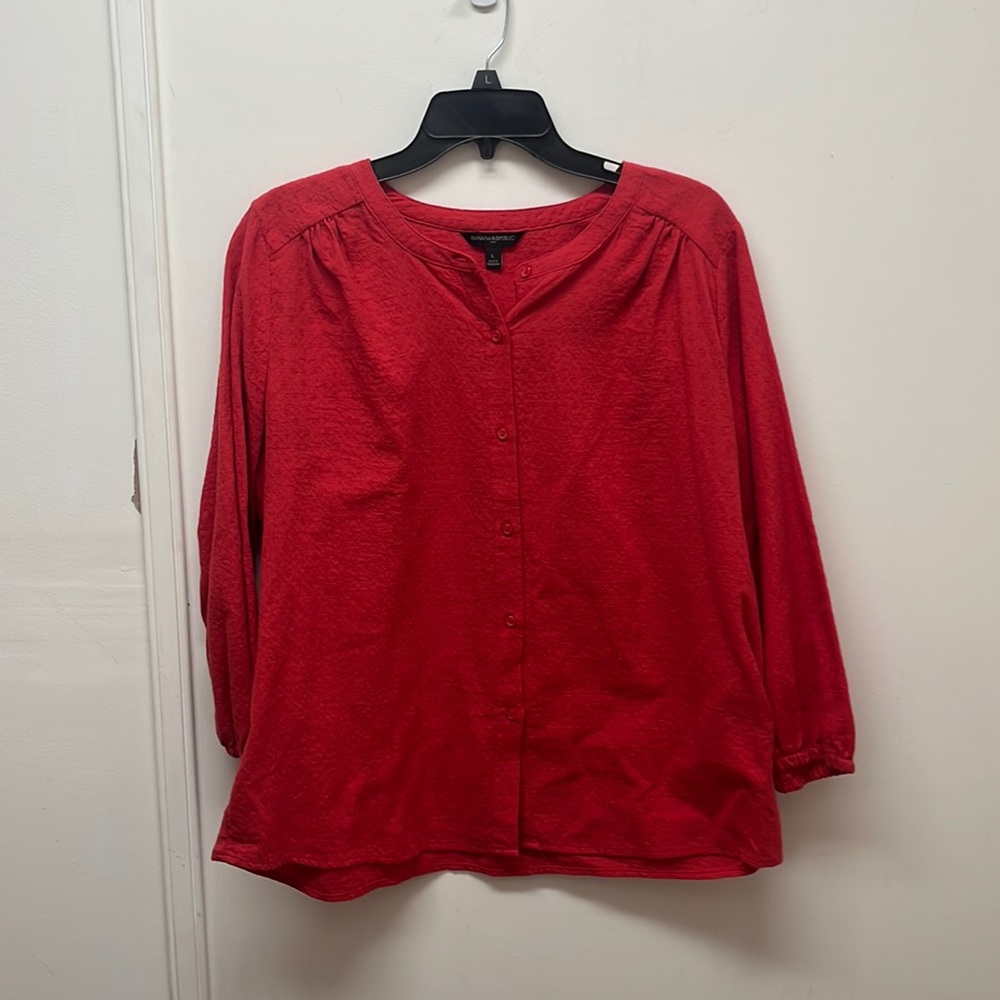 Banana Republic Button Front Blouse - Size L